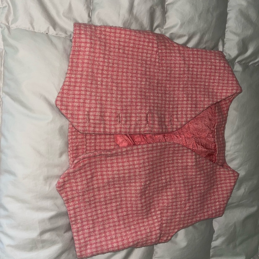 Patterned cropped vest vintage